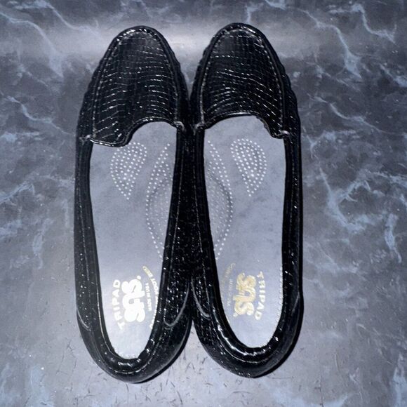 SAS Shoes Simplify Black Croc Slip On Comfort Shoe Loafer Size 9.5M - Picture 6 of 8